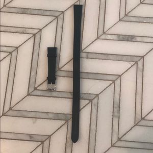 Michele double wrap leather strap in navy 18mm